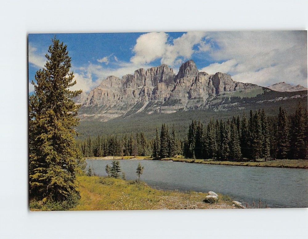 Postcard Mt. Eisenhower Banff National Park The Canadian Rockies Canada