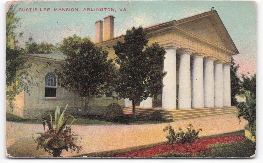 1910 Custis-Lee Mansion Arlington VA Postcard George Washington Parke Custis