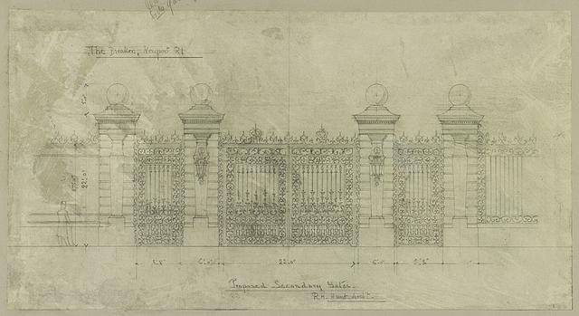 Photo:Newport RI The Breakers Vanderbilt Secondary Gates 1893