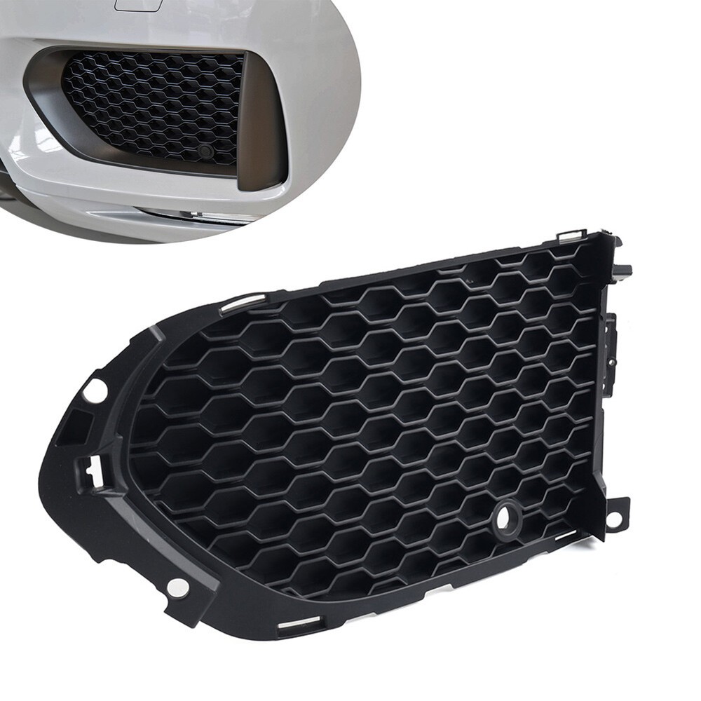 1x Left Closed Mesh Front Bumper Fog Light Lamp Grill With PDC For Jaguar F-Pace