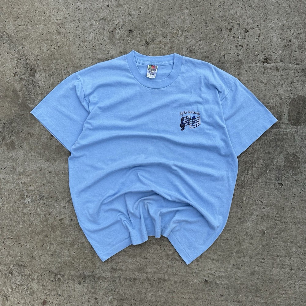 VTG Fruit Of Loom B.Y.M.S Vocal Ensemble USA Single stitch 90s T-shirt Band