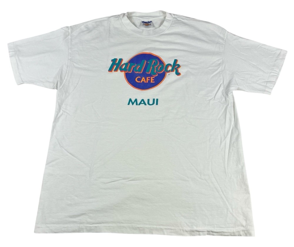 Vintage 90’s Hard Rock Cafe Maui Hawaii T-Shirt Mens Size XL USA Made