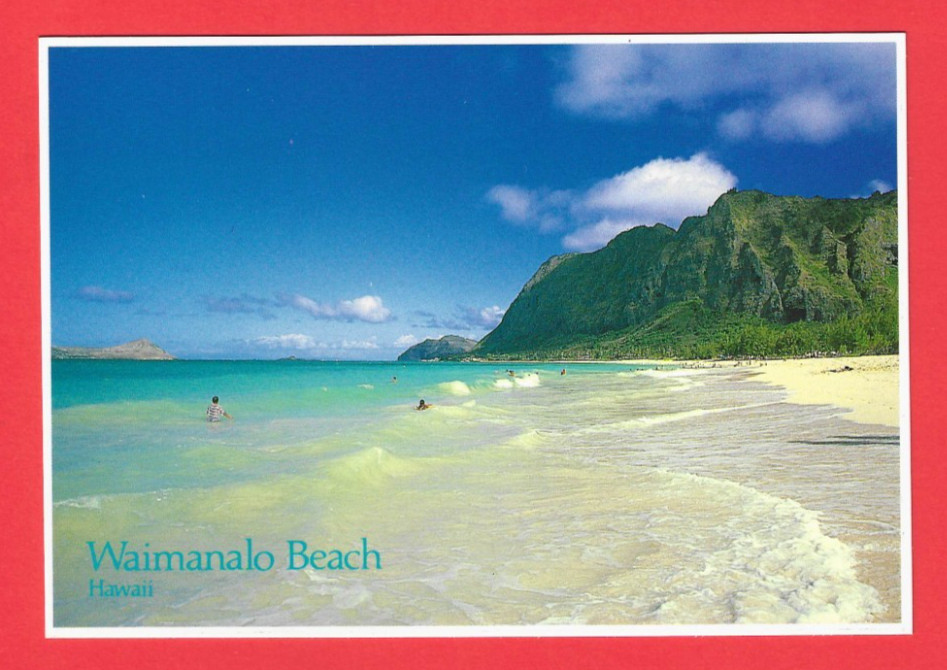 Waimanalo Beach, Oahu HI-Hawaii - Continental Postcard