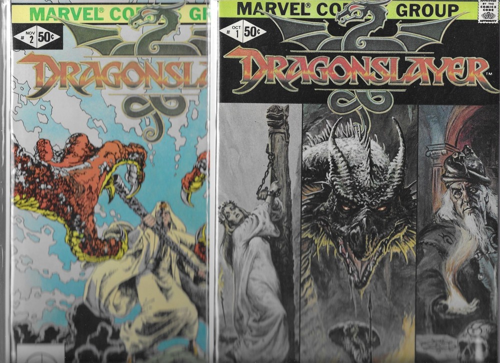 Dragonslayer #1-#2 Set (Vf/Nm) High Grade Bronze Age Marvel Movie Comics