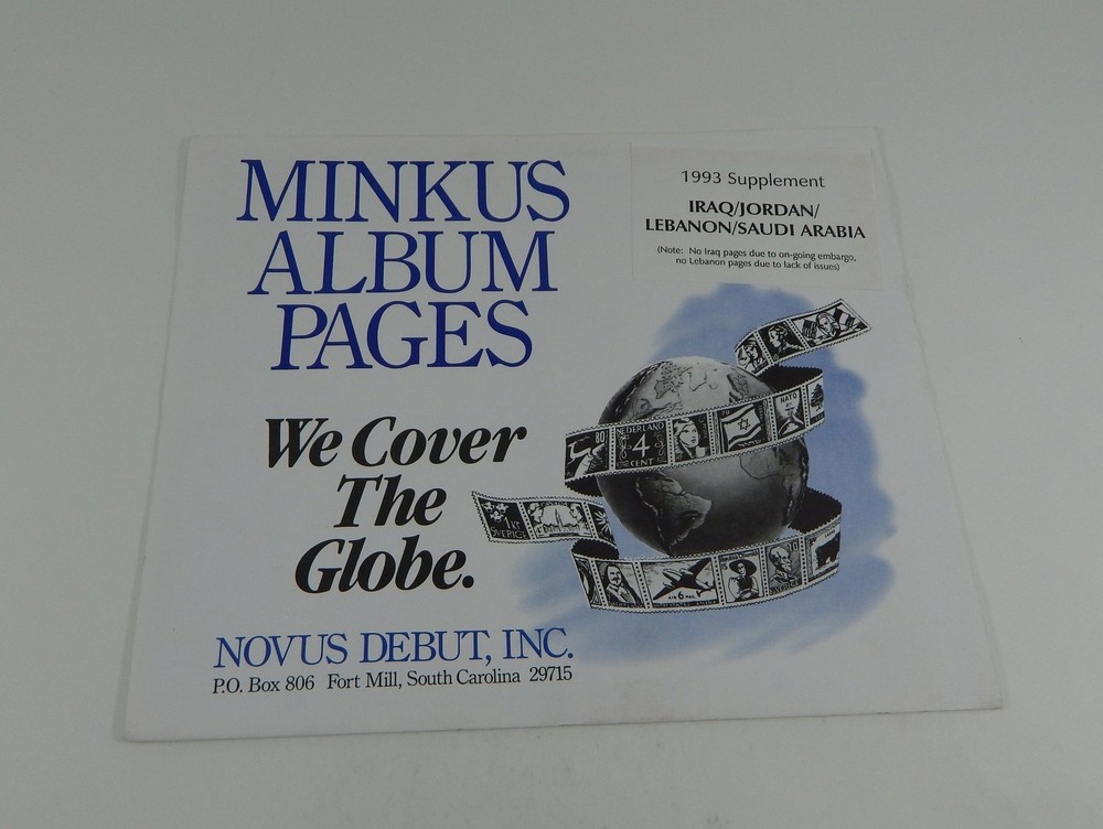 Minkus Iraq, Jordan, Lebanon, Saudi Arabia 1993 Supplement Stamp Album Pages