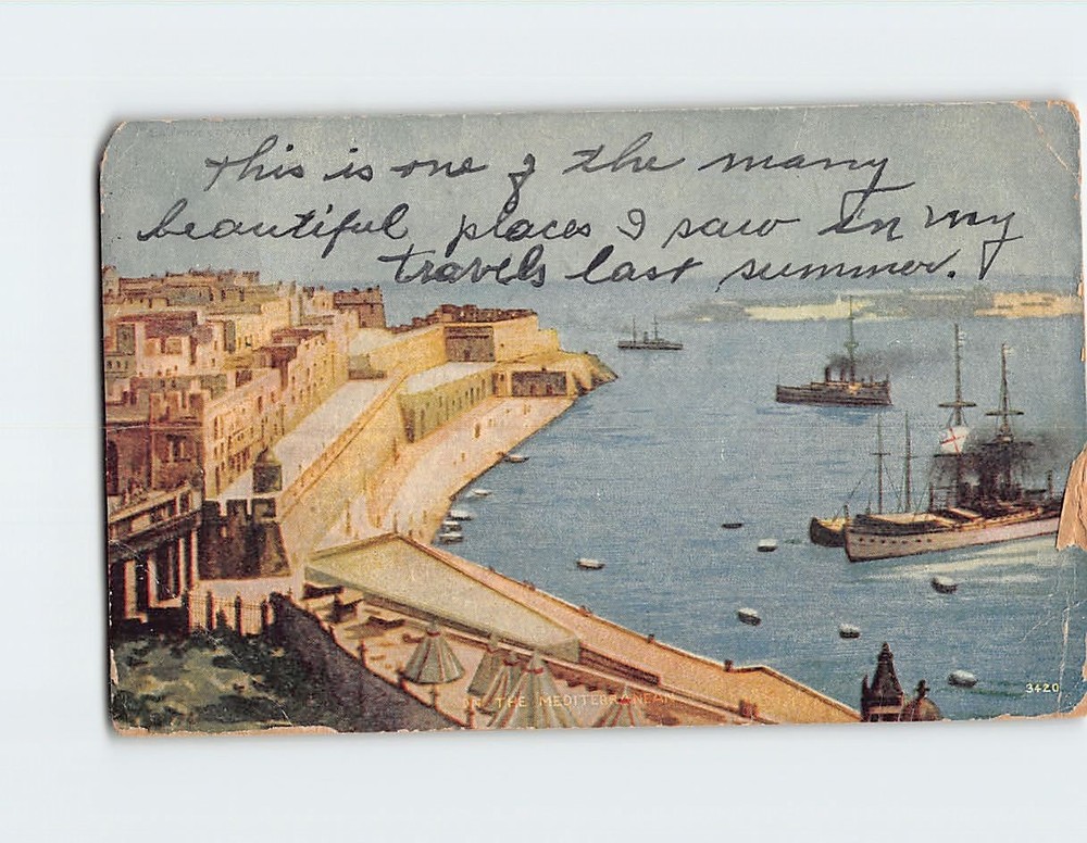 Postcard The Mediterranean Valletta Malta