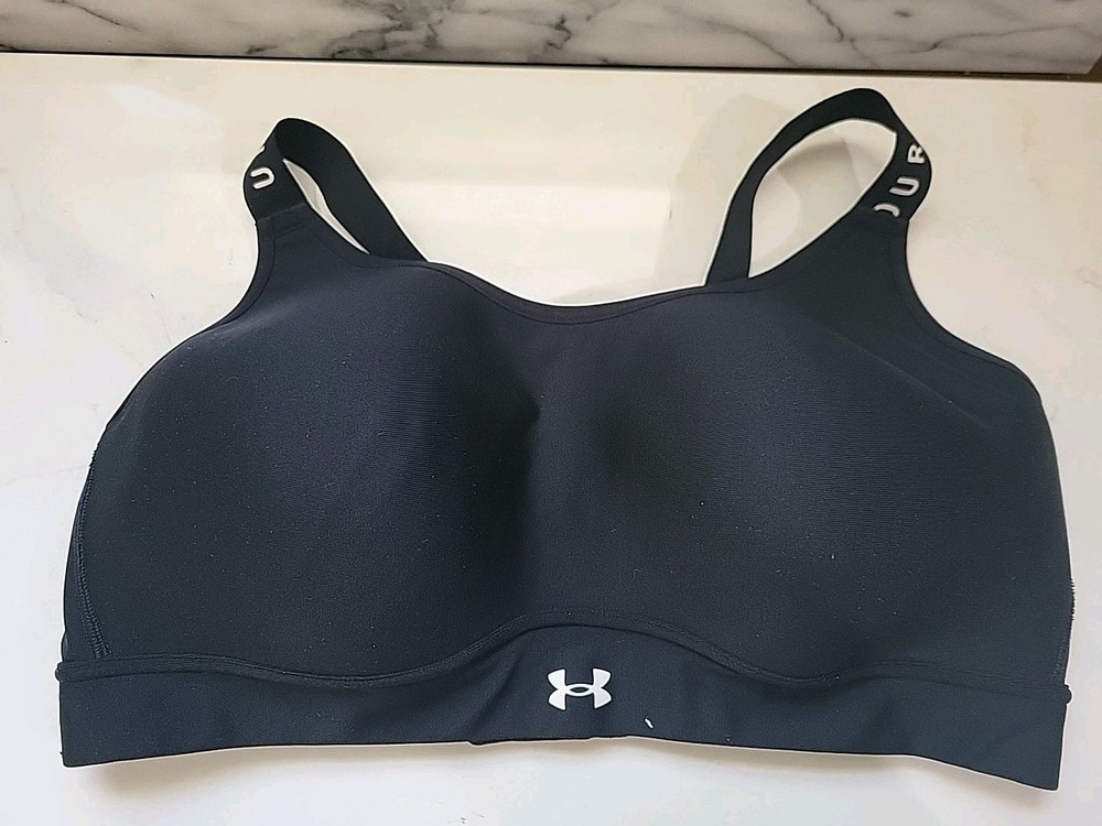 Under Armour Infinity Black Crossback Sports Bra Wireless High Impact Size XL