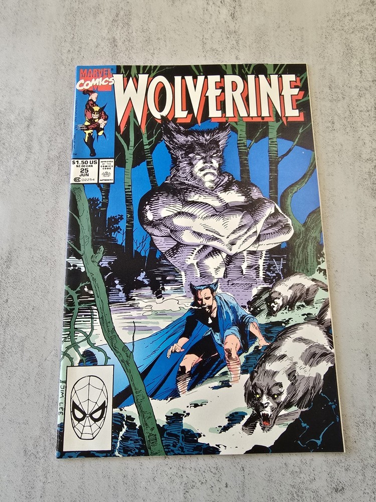 Wolverine #25 (Marvel, June 1990) Jim Lee Cover | Marvel Comics | NM/VF X-Men...