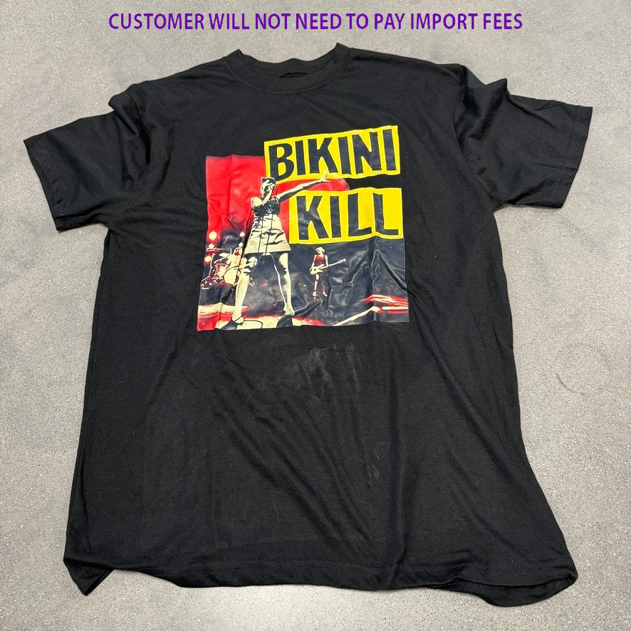 Hot Bikini Kill Punk Rock Riot Grrrl Cotton Black S-5XL Shirt HK018