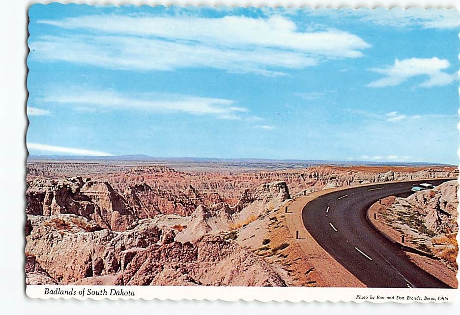 Postcard Badlands of South Dakota USA