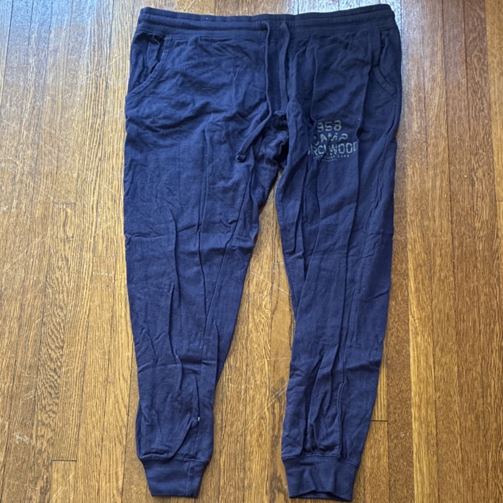MV Sport Men's Navy Jogger Pants XL Drawstring Pockets Elastic Waist