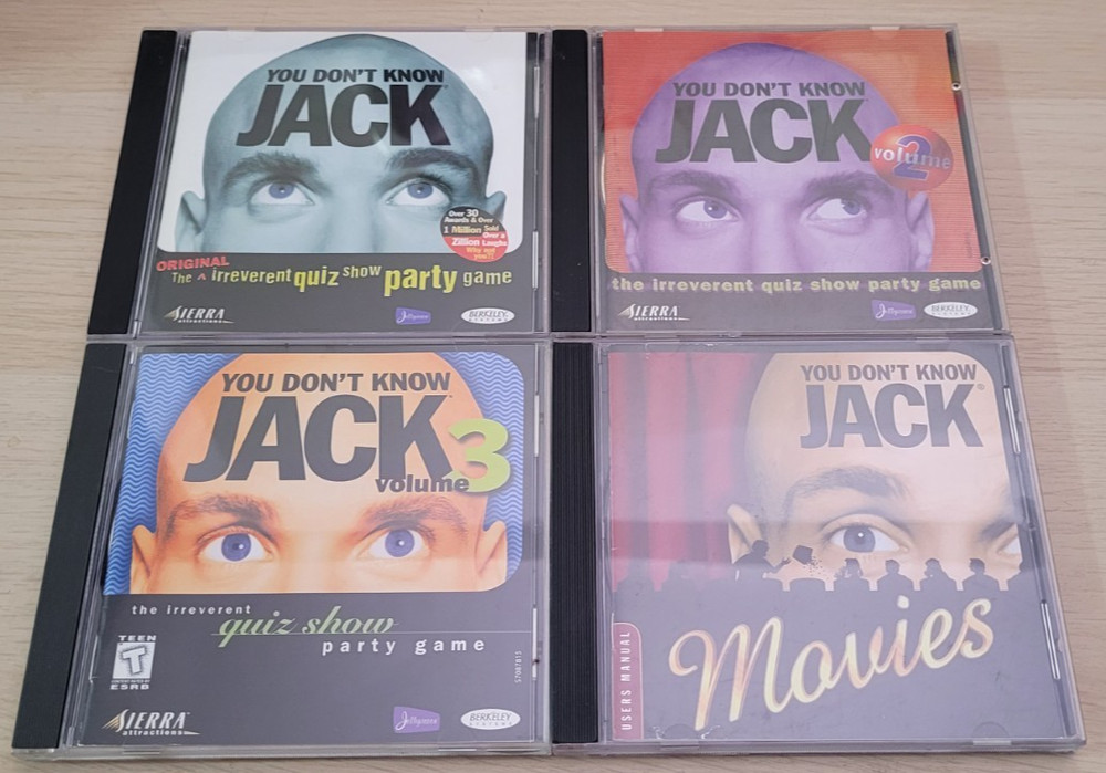 You Don't Know Jack Four (4) Game Lot: Volumes 1, 2, 3 and Movies (PC)