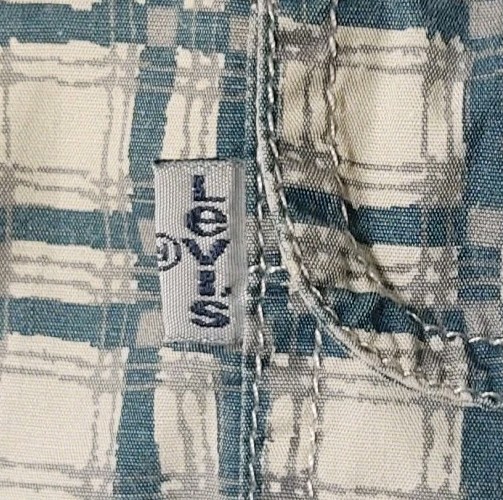 LEVI'S Men's XL 94's Vintage Heavy Teal Gray Relaxed Button Up Long Sleeve Shirt