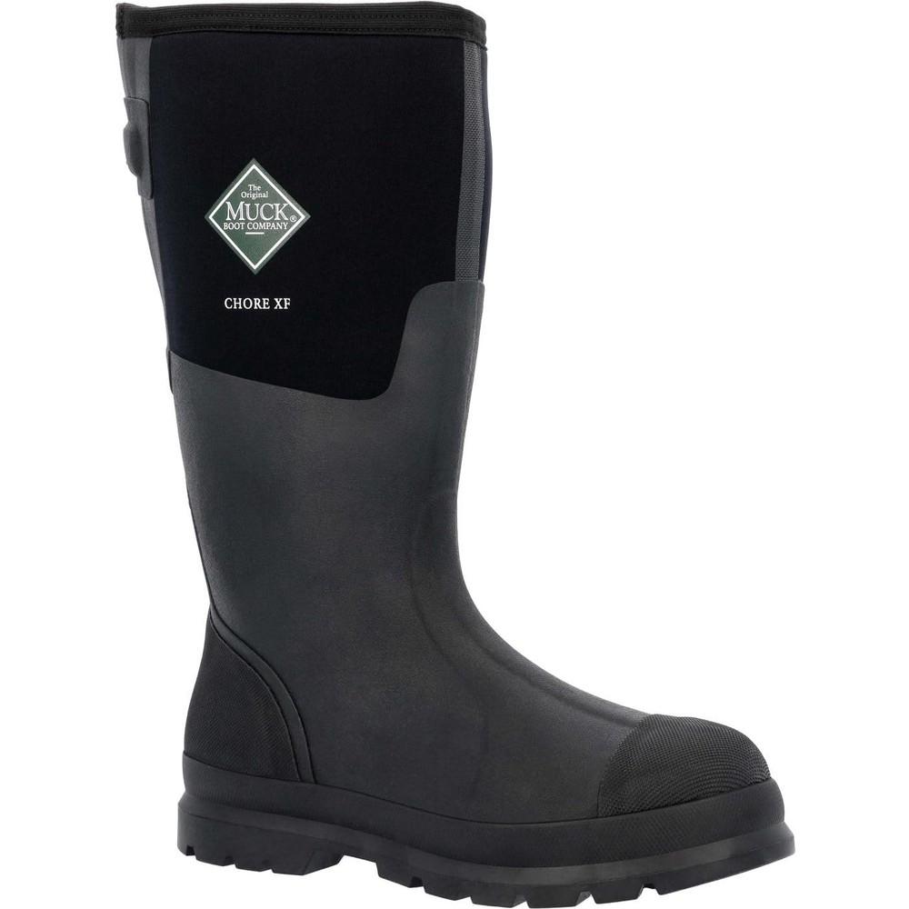 Men's Black Chore Wide Calf Boots Size 12 Medium/Wide Shaft US