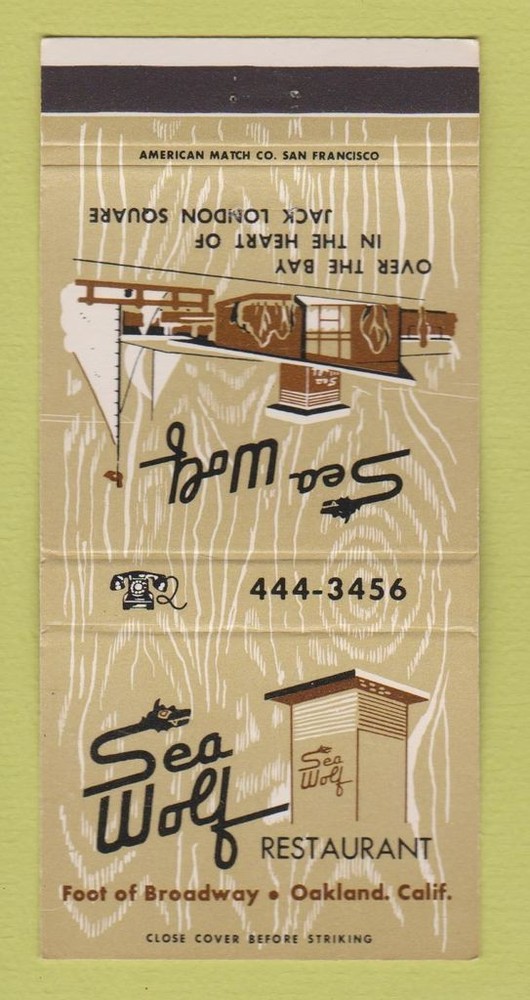 Matchbook Cover - Sea Wolf Restaurant Oakland CA 30 Strike
