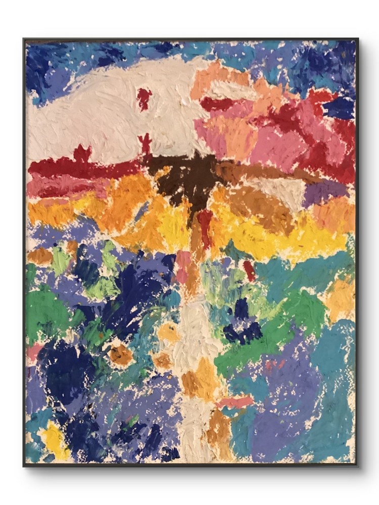 Abstract Expressionism Chaos Textured Original Art 11 by 15 on Paper