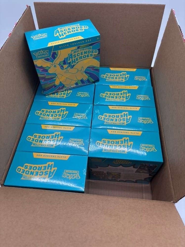 Pokemon ME 2.5 Ascended Heroes LOT of 10 Elite Trainer Boxes ETB FACTORY SEALEDPROBSTEIN is actively accepting consignments !!
