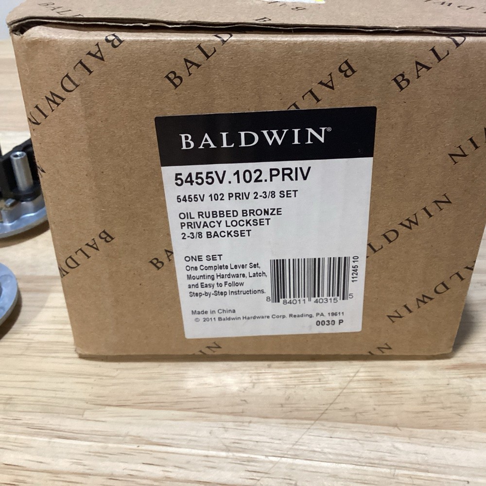 Baldwin 5455V-102.PRIV  Oil Rubbed Bronze Wave-Shaped Lever Handle- PRIVACY