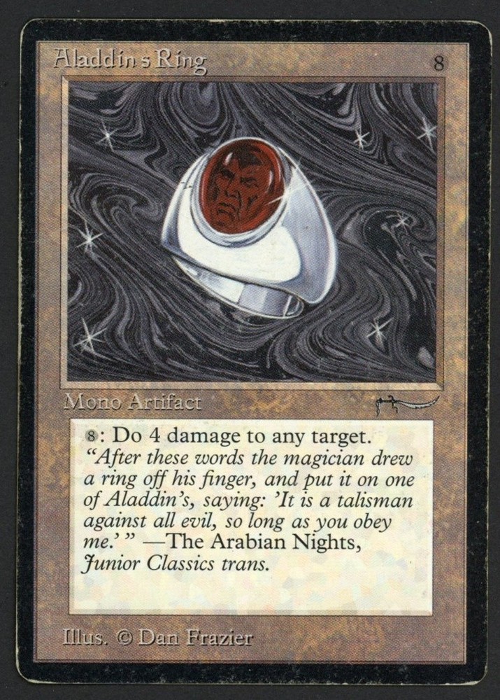 ***Aladdin's Ring (Edge Crease)*** MTG Arabian Nights Magic Kid Icarus