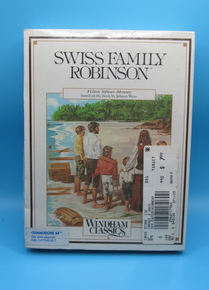 Swiss Family Robinson Sealed New 1984 Commodore 64 Wyndam Classics