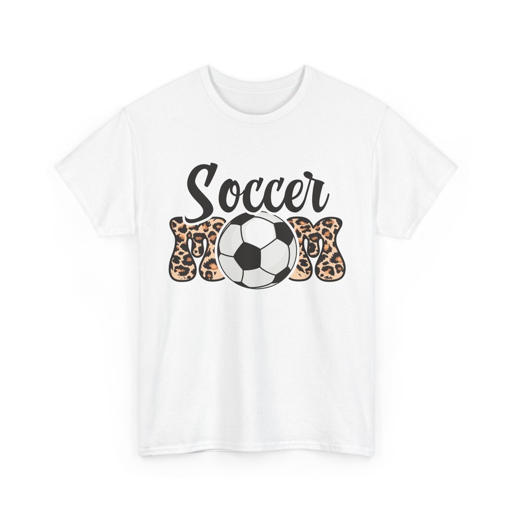 Soccer Shirt, Soccer Mom Leopard Soccer Sports Lovers Fans Women Mom Shirt