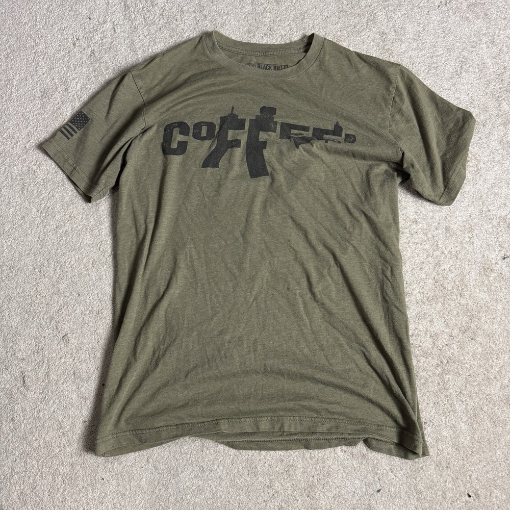 Black Rifle Coffee Company Mens Crew Neck T Shirt Medium Green