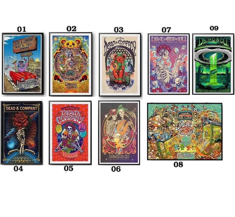 Dead & Company 2025 Sphere Las Vegas Tour Dates May 9 15-17 Poster