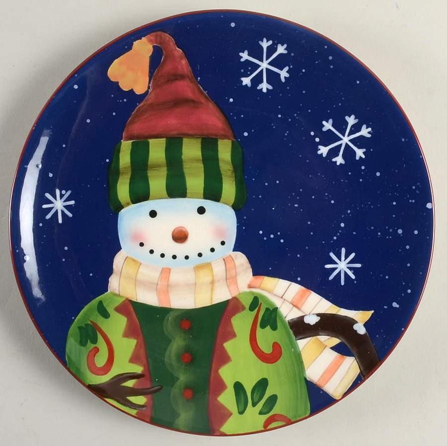 Certified International Snowy Friends Salad Plate 7813894