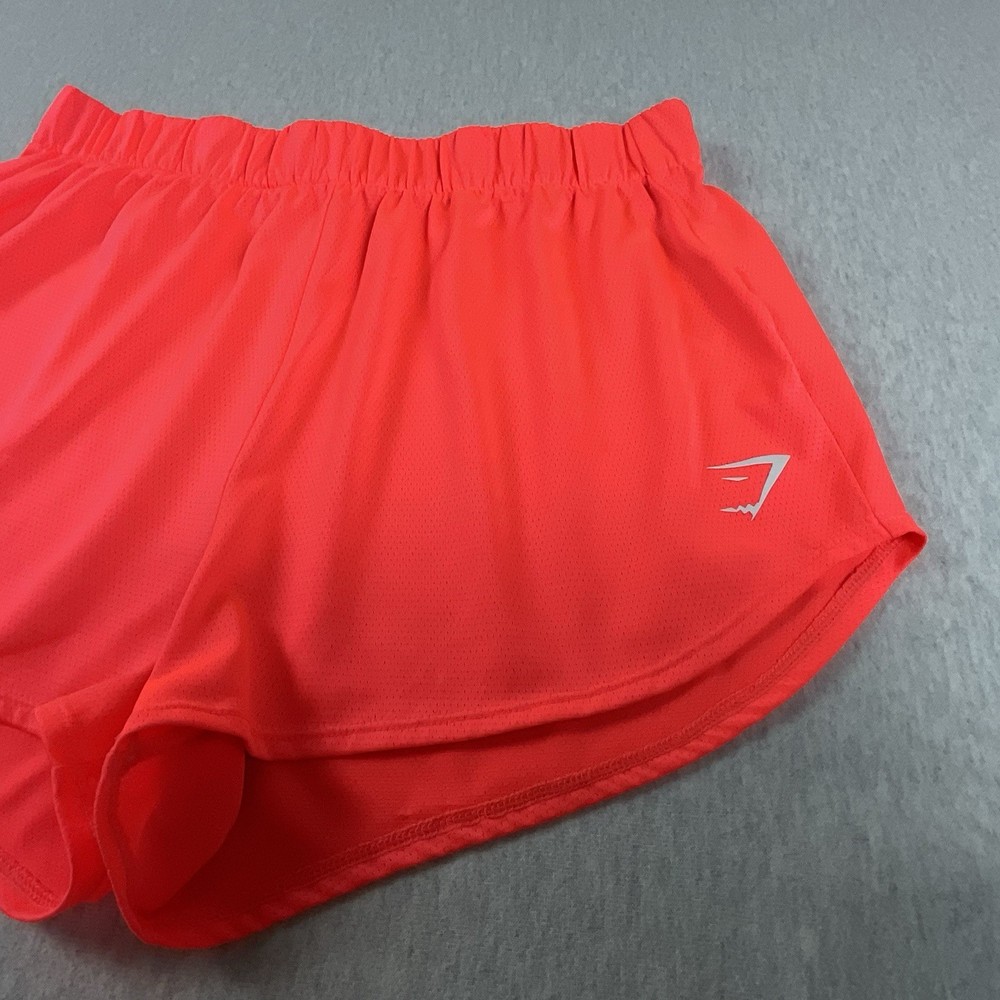Gymshark Running Shorts Women’s Small Athletic Loose Fit Gym Comfort Neon Orange