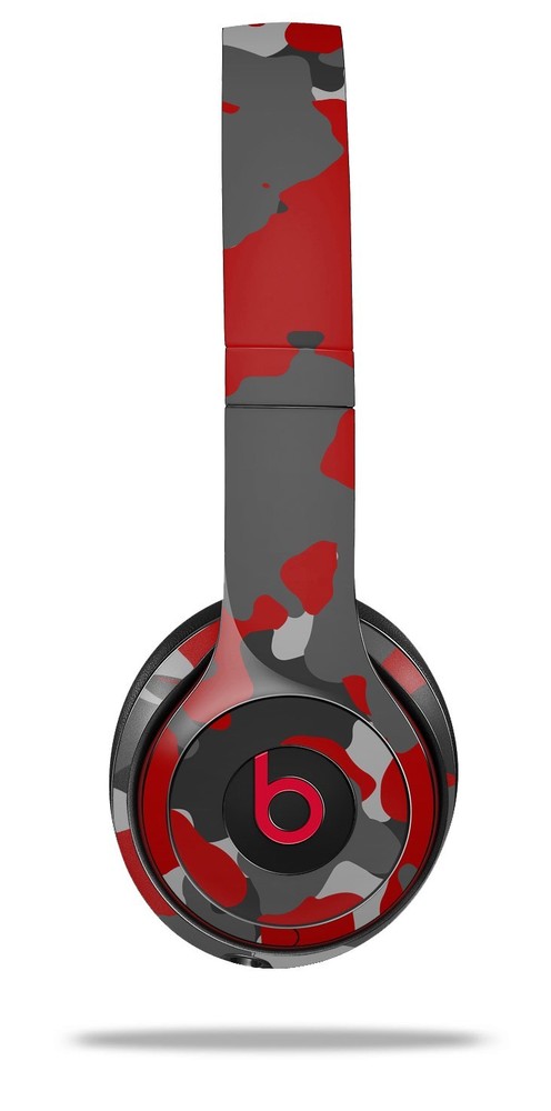 Skin Beats Solo 2 3 Red Old School Camouflage Headphones NOT INCLUDED