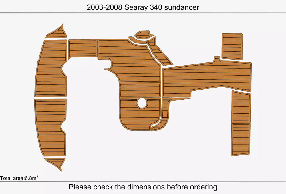 2004 sea ray 340 sundancer Swim platform Marine Boat EVA Pad Faux Teak Flooring