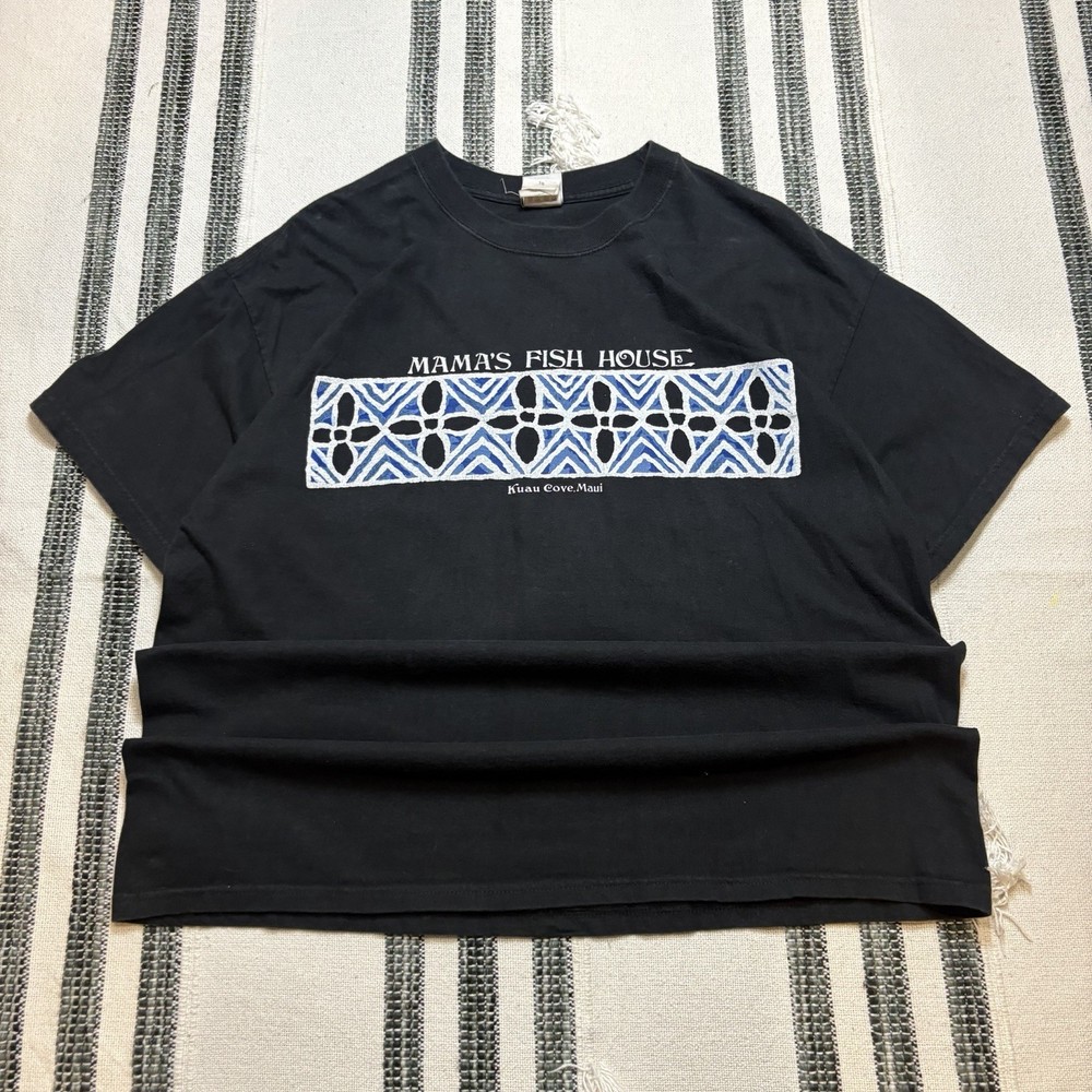 VTG Mama’s Fish House Maui Shirt Hanes Beefy T XL Single Stitch Hawaii Souvenir