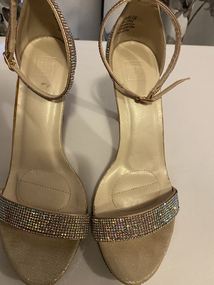Elegant Rhinestone Stiletto Heels Size 8