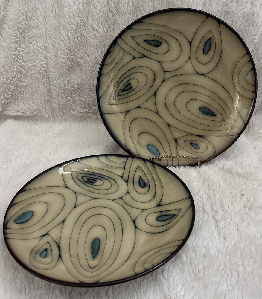 Pier 1 One Reactive Teal Peacock Lunch-Dessert-Salad Plate 8.25