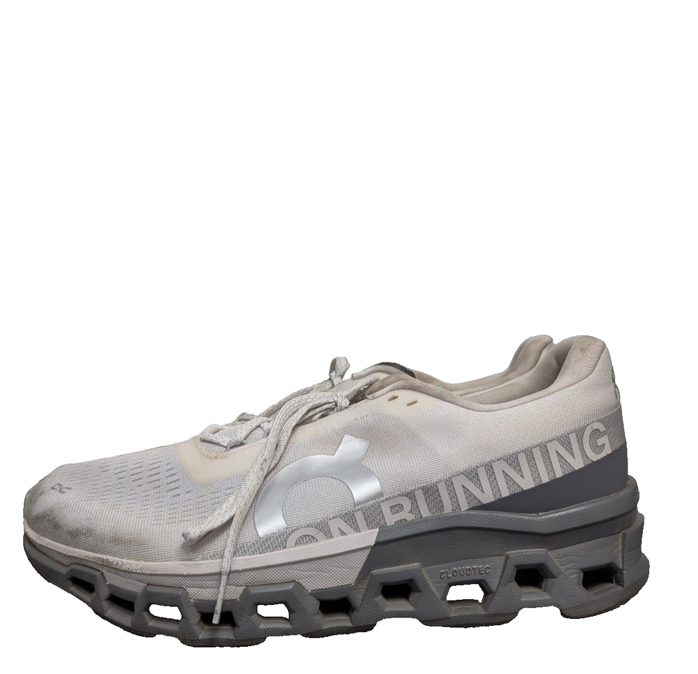 On Cloudmonster Sneakers Mens 12.5 Gray Comfort Running Athletic Training Gym