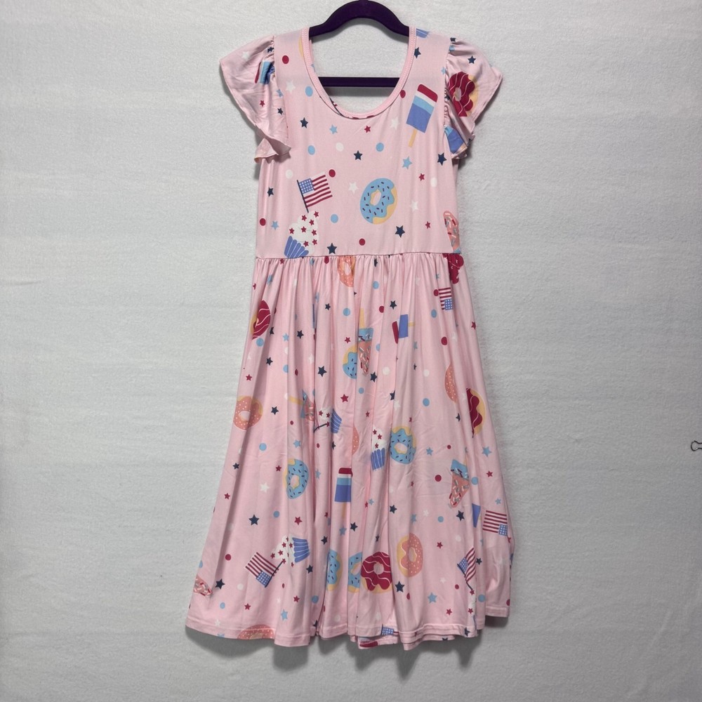 Girls Size 8/10 Short Sleeve Dot Dot Smile Dress NWT
