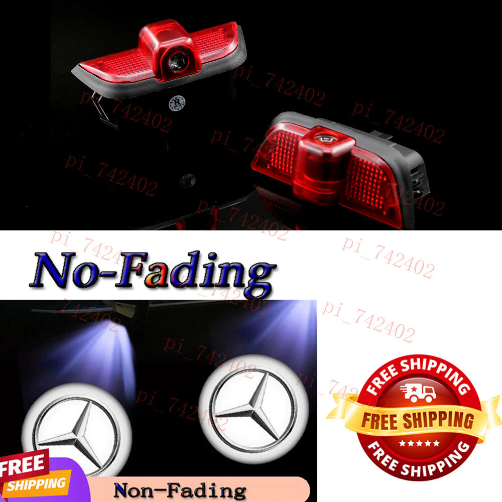 For C-Class W204 Sedan 4-Door Car Door LED Light Projector HD Lamp Kit 2007-2014