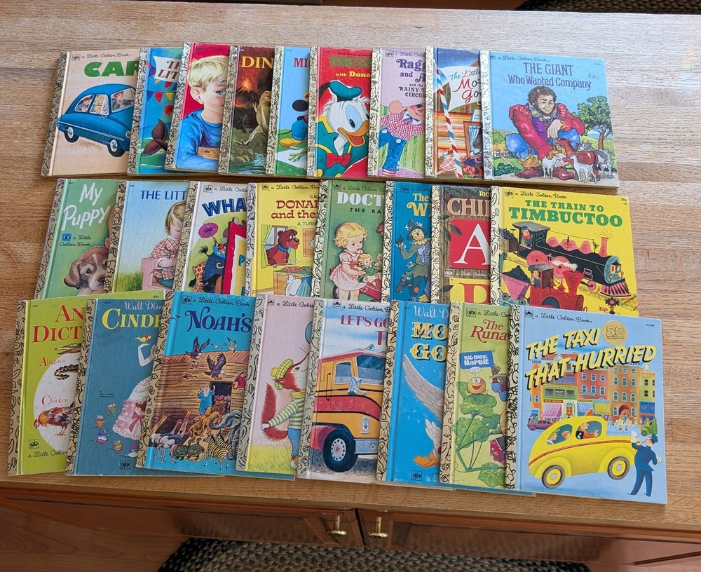 Lot Of  20 Vintage Little Golden Books 1980's VG