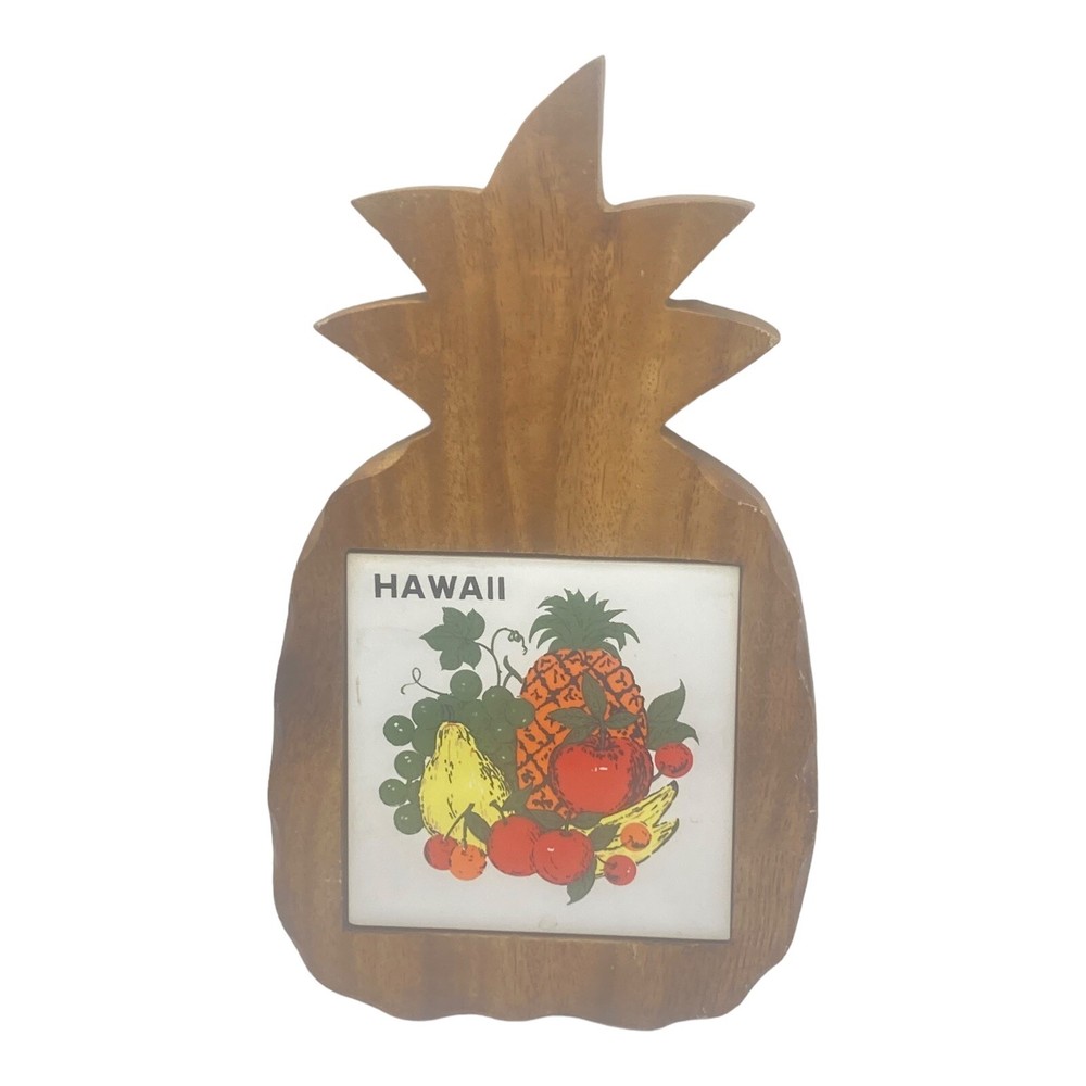 Acacia Wood Pineapple Shaped Trivet Cutting Board for Charcuterie Hardwoods Hawaii-image