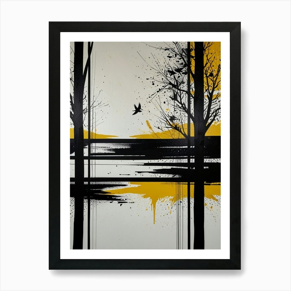 Abstract Tree Art Print Framed Wall Canvas Poster Picture