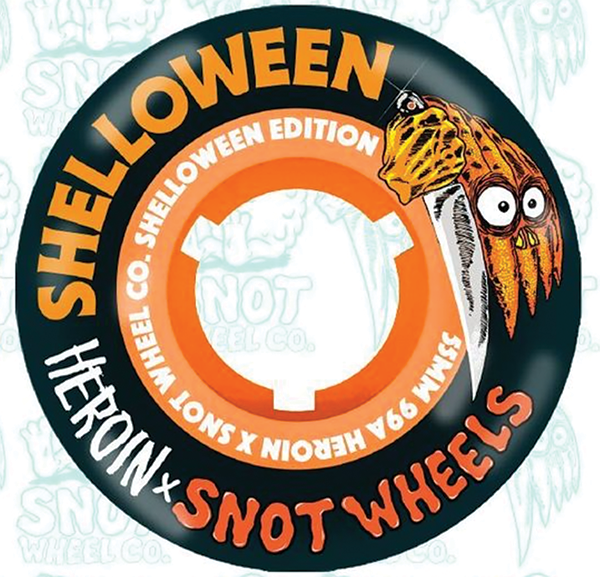 SNOT SHELLOWEEN 55MM 99A BLACK WHEELS SET