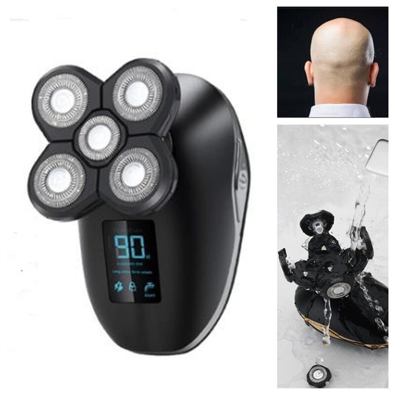 Electric Men Bald Head Shaver Close Shave Skinhead Razor Stubble Beard Clipper