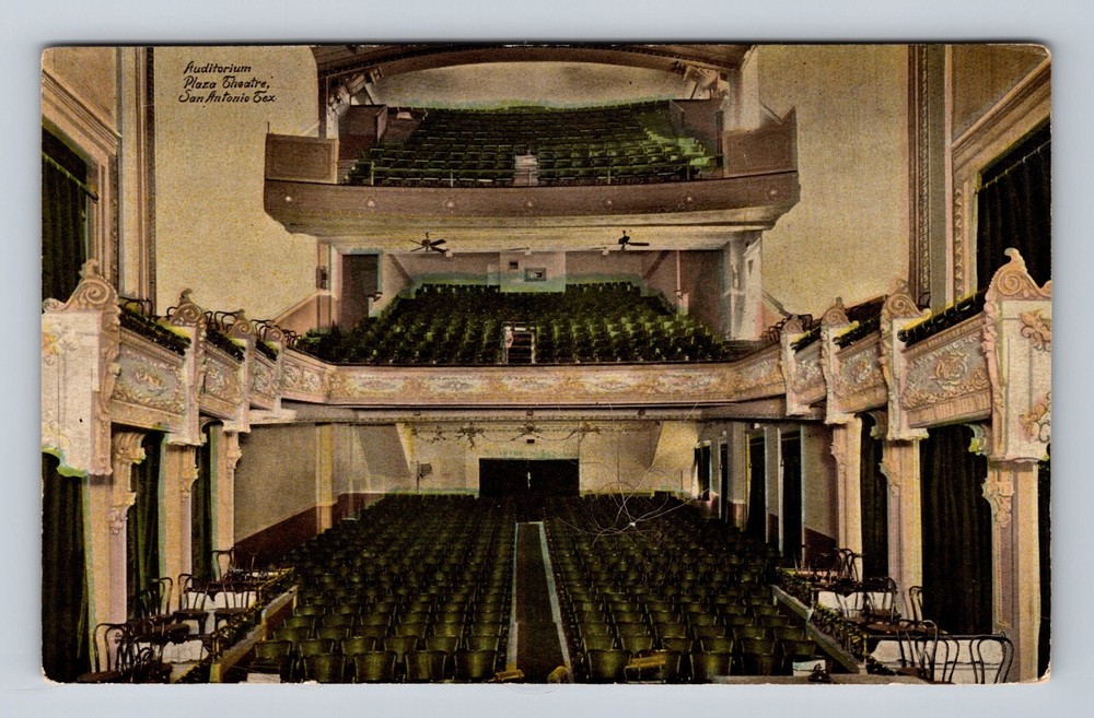 San Antonio TX-Texas, Plaza Theatre Auditorium, Interior Stage Vintage Postcard