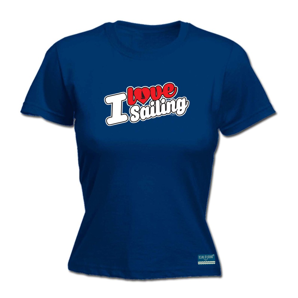 Sailing Ob I Love Stencil - Womens T Shirt Funny T-Shirt Novelty gift tshirt