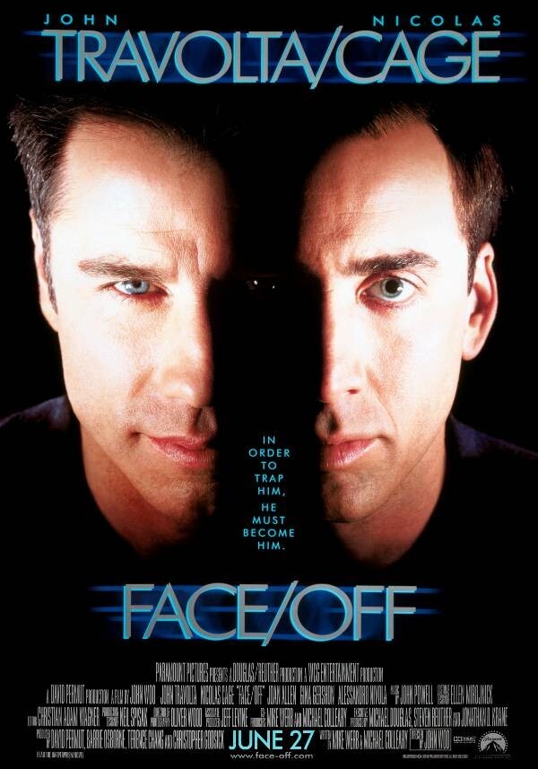 Face/Off 1997 Poster Print Movie Film 90s Nicolas Cage 12x18 inch