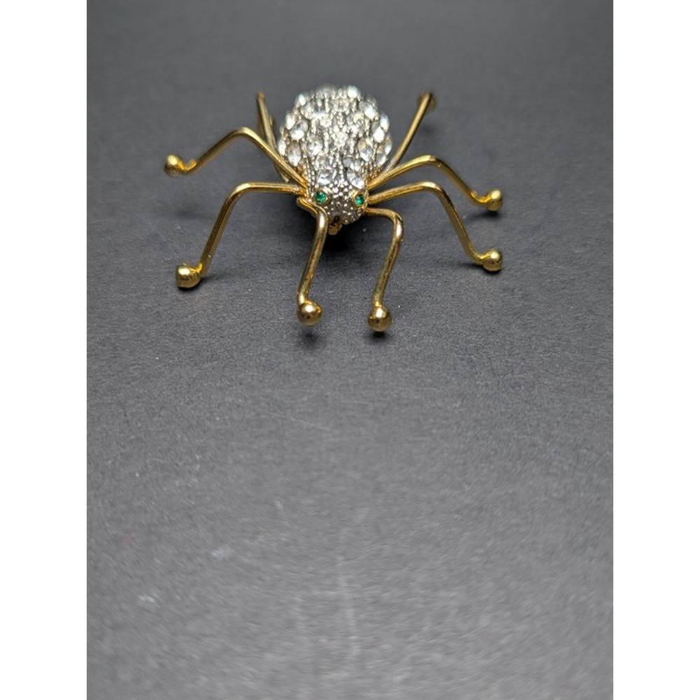 Vintage Crystal Spider Brooch