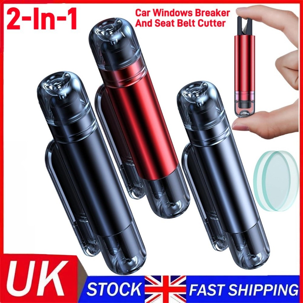 2 IN 1 Safe Pro X Car Window Breaker and Seat Belt Cutter Life Hammer Emergency