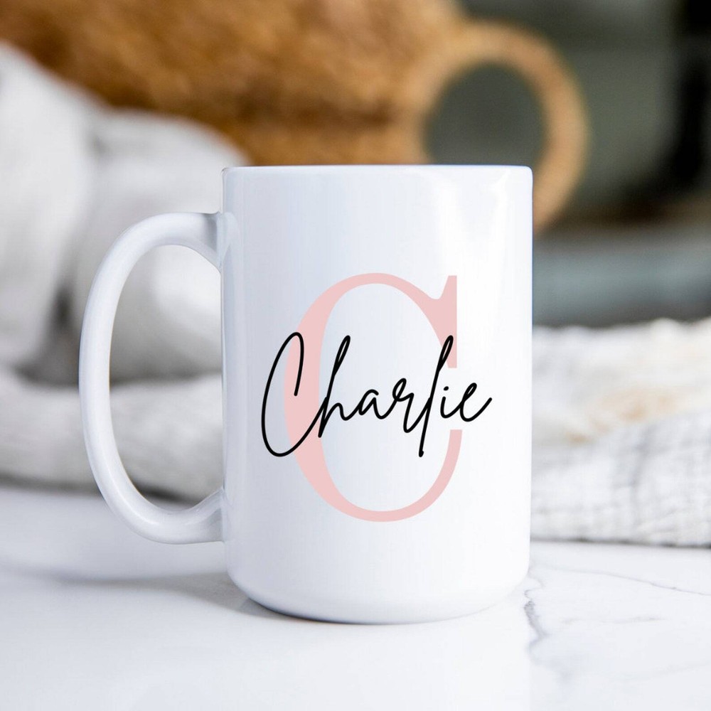 Monogram Mug Name Mug For Her Initial Mug Custom Initial Mug Personalized Initia