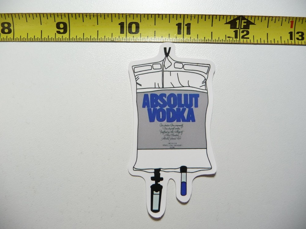 Funny Emergency Vodka IV Drip Sticker for Drinking Party Scrapbooking