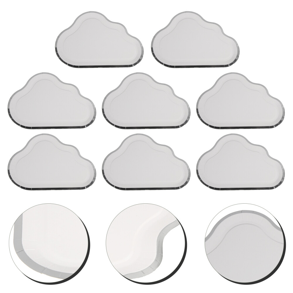 8-Piece Tornado Plates and Napkins Set for Food or Baby in Luxury Paper